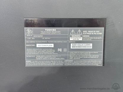 Toshiba 32" LCD HDTV 32AV502RZ HDMI Flat Screen Television