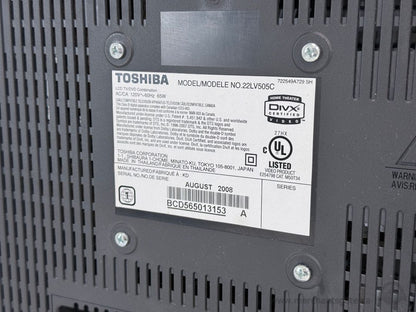 Toshiba 22LV505C 22" LCD HDTV with Built-In DVD Player