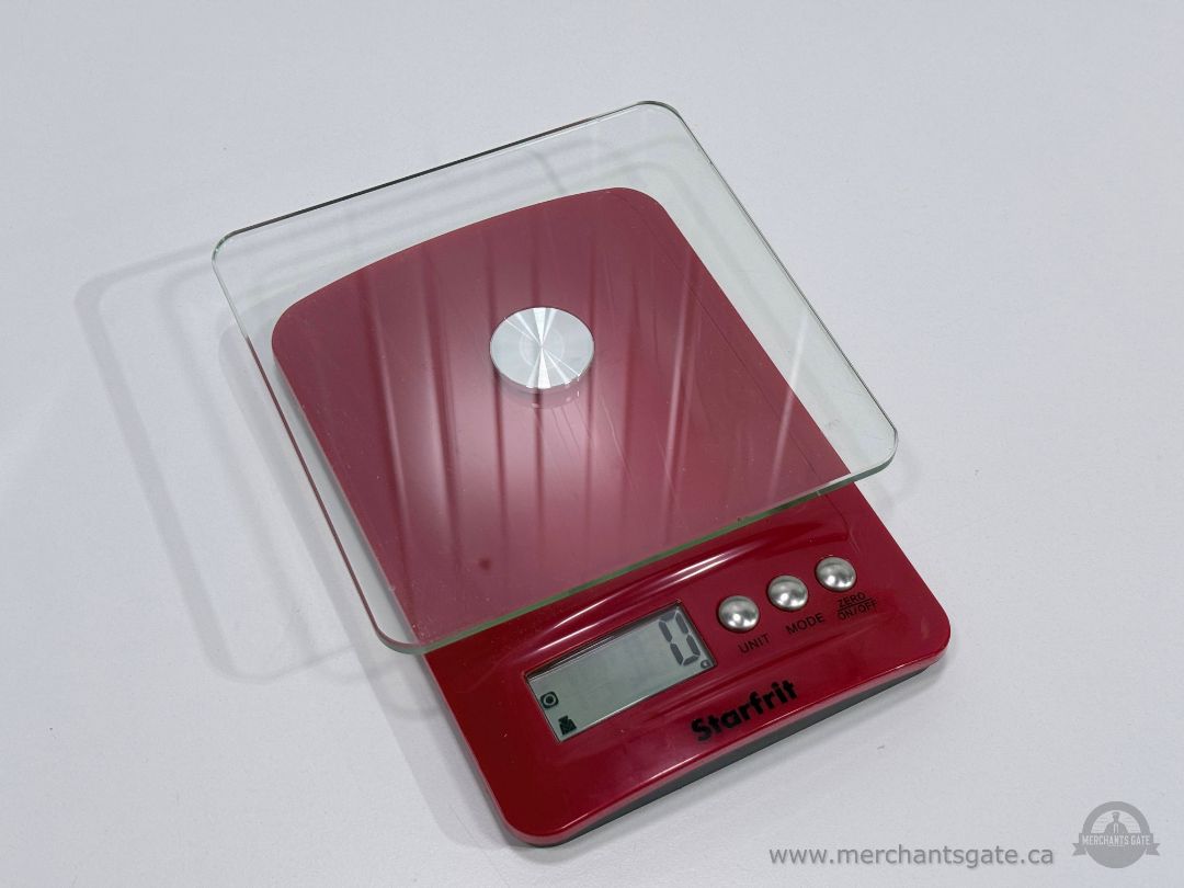 Starfrit Digital Kitchen Scale Red Glass Food Scale With New Battery