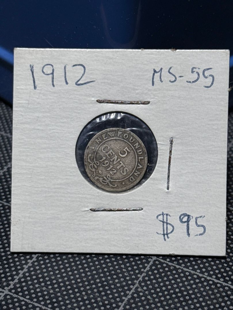 1912 Newfoundland King George V Historical Collectible Display Piece