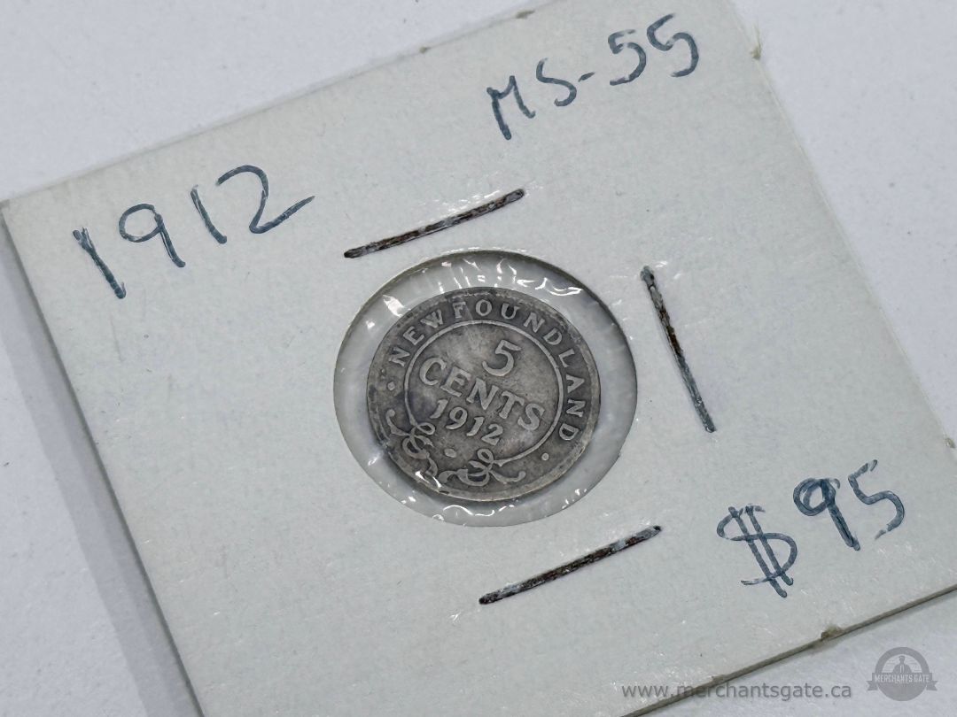 1912 Newfoundland King George V Historical Collectible Display Piece