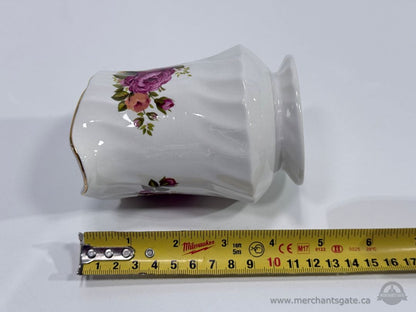 Vintage Wood & Sons Cottage Rose England Creamer Jug Floral Gold Trim