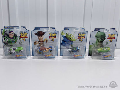 Hot Wheels Character Cars Disney Pixar Toy Story 4 Complete Set of 4 Sealed
