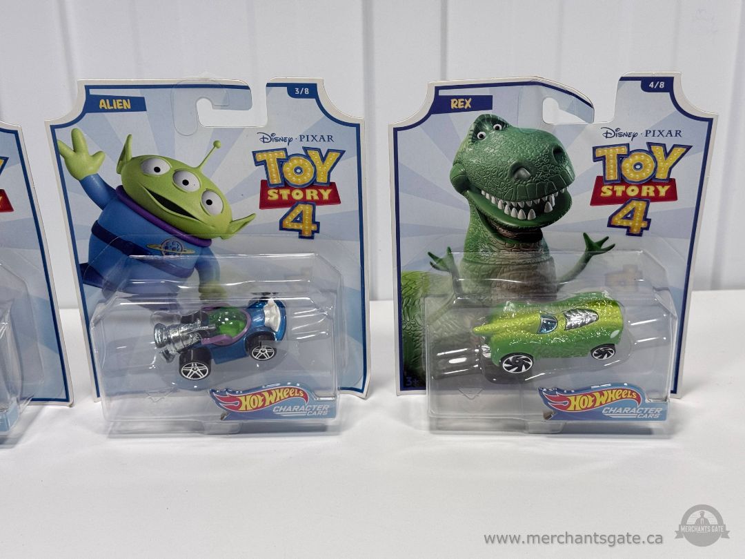 Hot Wheels Character Cars Disney Pixar Toy Story 4 Complete Set of 4 Sealed