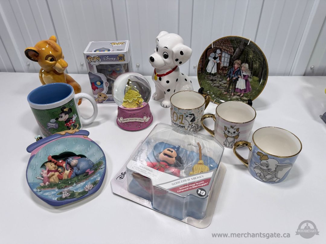 Disney Collector Bundle Funko Pop Cookie Jar Snow Globe Mugs Figurines Lot