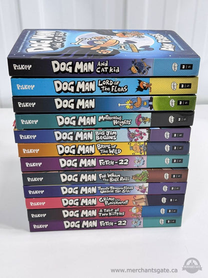 Dog Man Hardcover Book Collection Lot 12 Books Dav Pilkey Graphic Novels