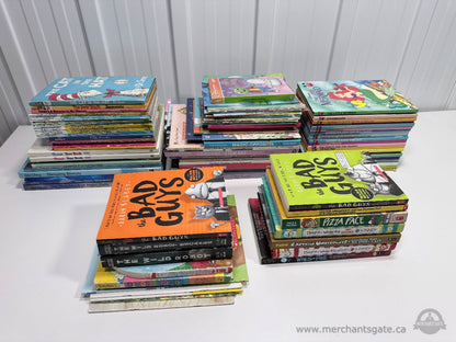 Huge Children's Book Lot 125+ Books | Disney Dr Seuss Bad Guys Wimpy Kid Pete The Cat