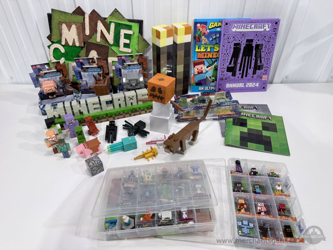 Minecraft LED Sign Figures Books Torches Collector Lot Gaming Decor