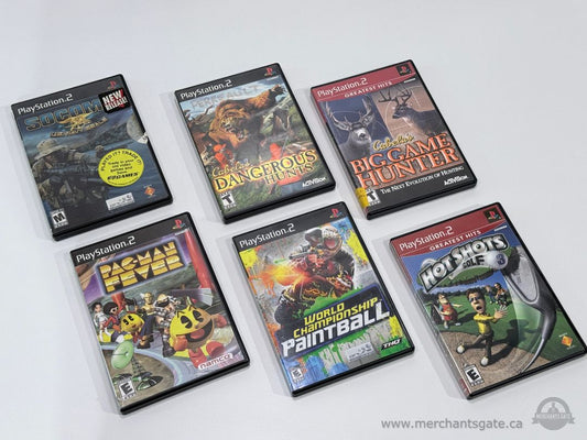 PS2 Game Lot – Pac-Man Fever, SOCOM, Cabela's Hunting, Paintball