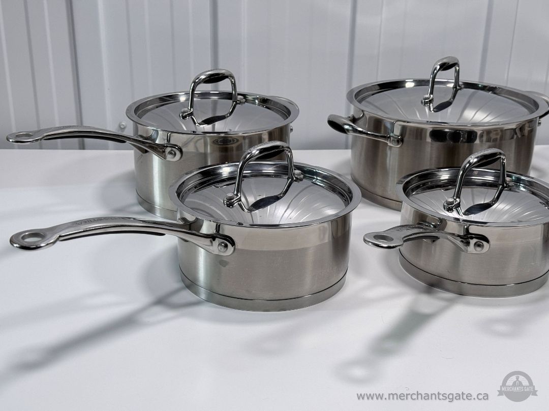 Lagostina Merano Stainless Steel Cookware Set Pots Pans Lids 13 Piece
