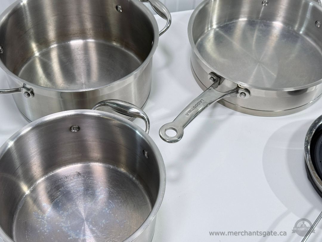 Lagostina Merano Stainless Steel Cookware Set Pots Pans Lids 13 Piece