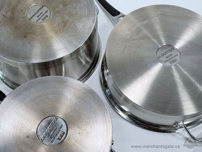 Lagostina Merano Stainless Steel Cookware Set Pots Pans Lids 13 Piece