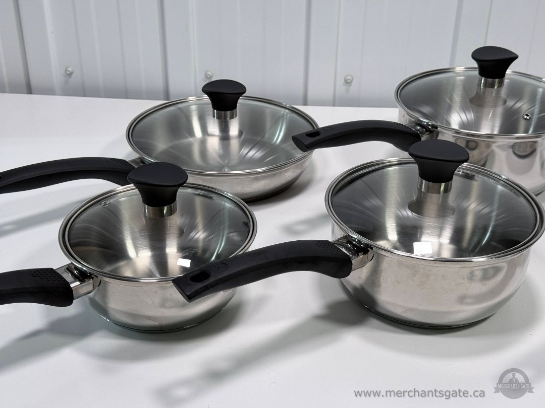 Vida by Paderno Stainless Steel Cookware Set Steamer Pots Pans Lids