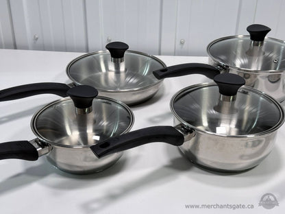 Vida by Paderno Stainless Steel Cookware Set Steamer Pots Pans Lids