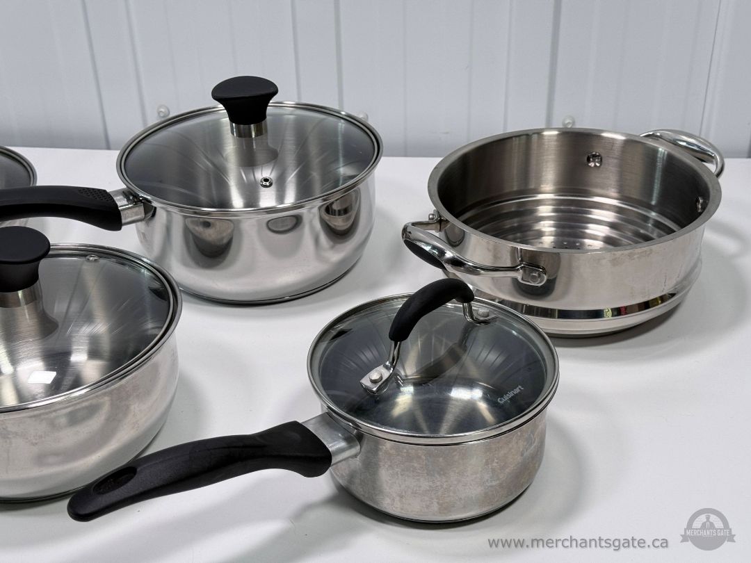 Vida by Paderno Stainless Steel Cookware Set Steamer Pots Pans Lids