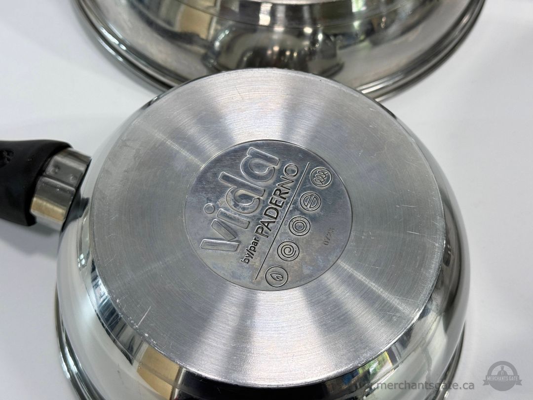 Vida by Paderno Stainless Steel Cookware Set Steamer Pots Pans Lids