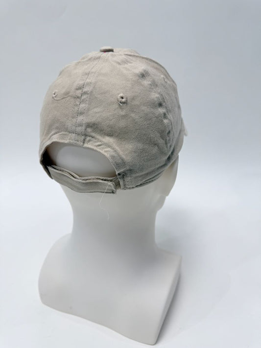 Vintage Mobil 1 Adjustable Baseball Hat Beige Embroidered Logo Racing Oil Cap Classic Fit