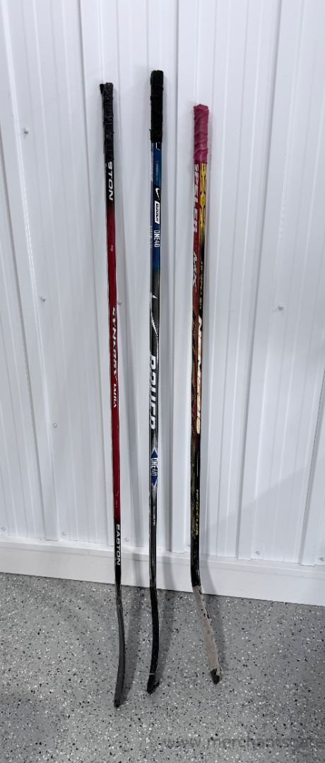 3 Hockey Sticks Lot Easton Synergy Ultra Bauer One40 Sperler Adult Size