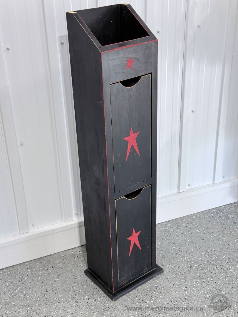 Farmhouse Wood Potato Onion Bin Cabinet Primitive Storage