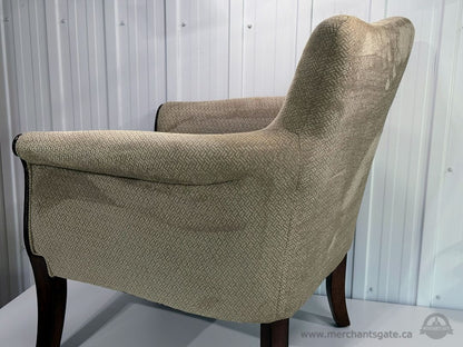 Bombay Company Accent Arm Chair Upholstered Club Chair Wood Frame