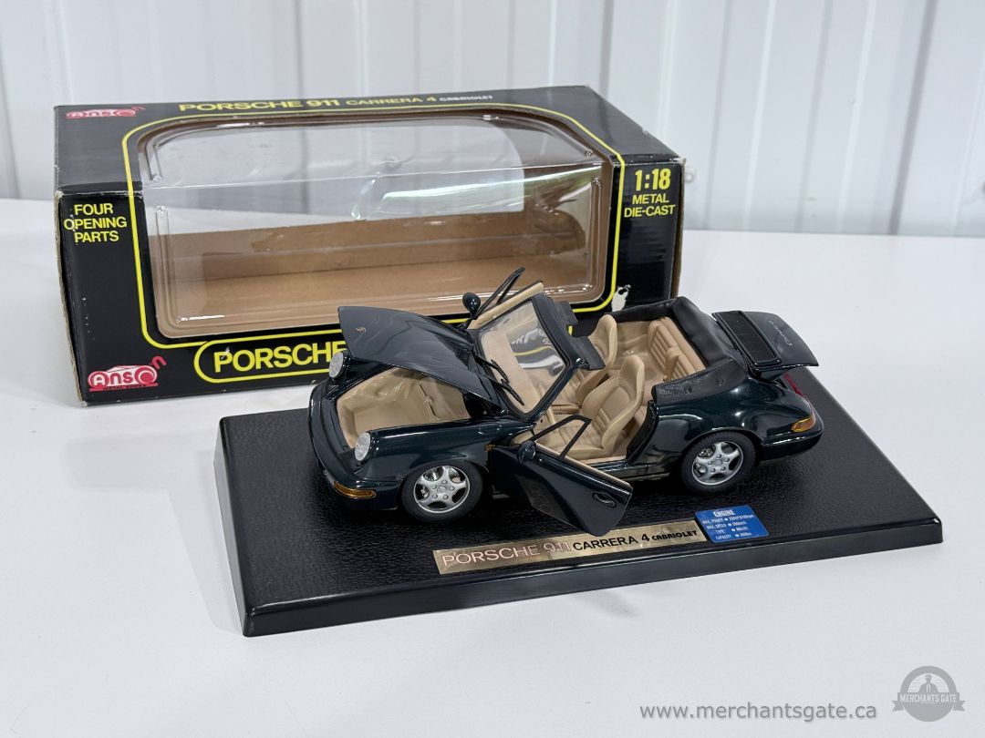 Porsche 911 Carrera 4 Cabriolet 1:18 Diecast Model Car with Box ANSON