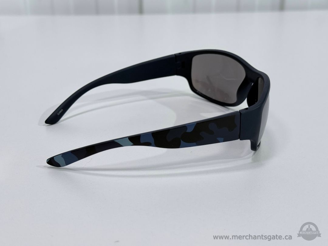 Roots Kids Sunglasses Blue Camo Arms Mirrored Lenses Youth Size