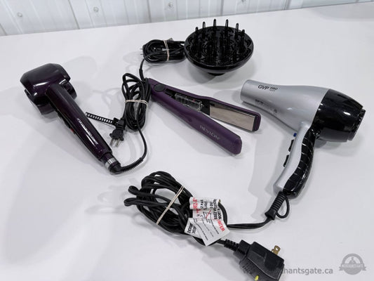 Conair Infiniti Pro Automatic Curler Revlon Straightener GVP Pro 1800 Hair Dryer Lot