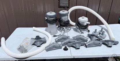 Pool Pump Filter Lot Bestway Flowclear Pumps Hoses Fittings Parts Tested