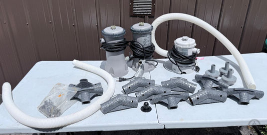 Pool Pump Filter Lot Bestway Flowclear Pumps Hoses Fittings Parts Tested