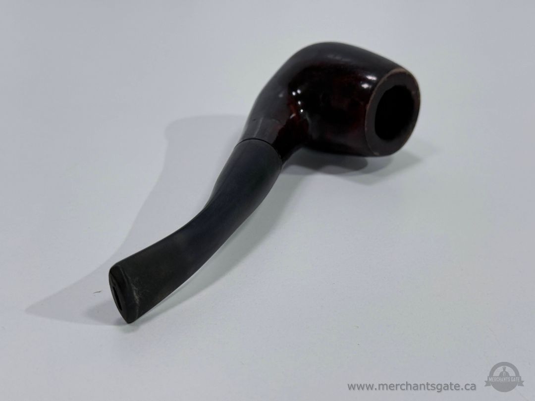 Vintage Briar Tobacco Smoking Pipe Bent Billiard Estate Pipe 6 Inch Wood Pipe