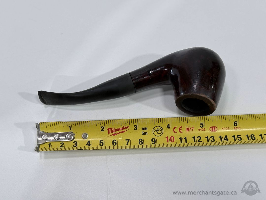 Vintage Briar Tobacco Smoking Pipe Bent Billiard Estate Pipe 6 Inch Wood Pipe