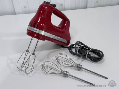 KitchenAid Ultra Power 5-Speed Hand Mixer Red KHM5TB Tested Working