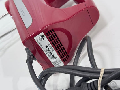 KitchenAid Ultra Power 5-Speed Hand Mixer Red KHM5TB Tested Working