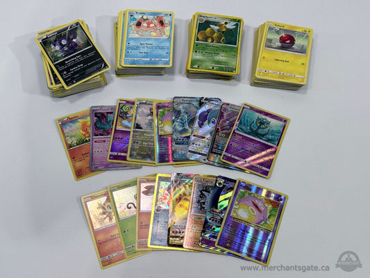 Pokemon Card Lot 250+ Cards Holo Reverse Holo V Cards Bulk Collection