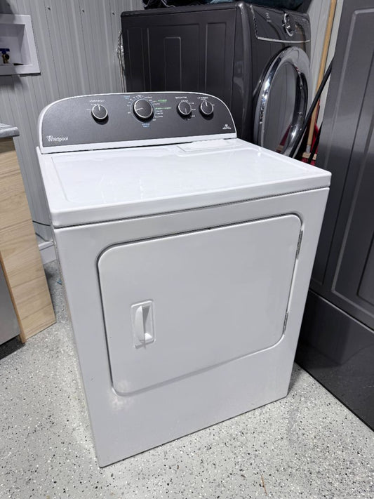 Whirlpool 7.0 Cu Ft Electric Dryer WED4850BW0 AccuDry Sensor Drying