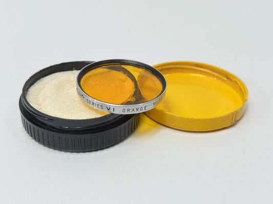Kodak Series VI orange Filter with Case Vintage Tiffen USA Made 1960s Photography