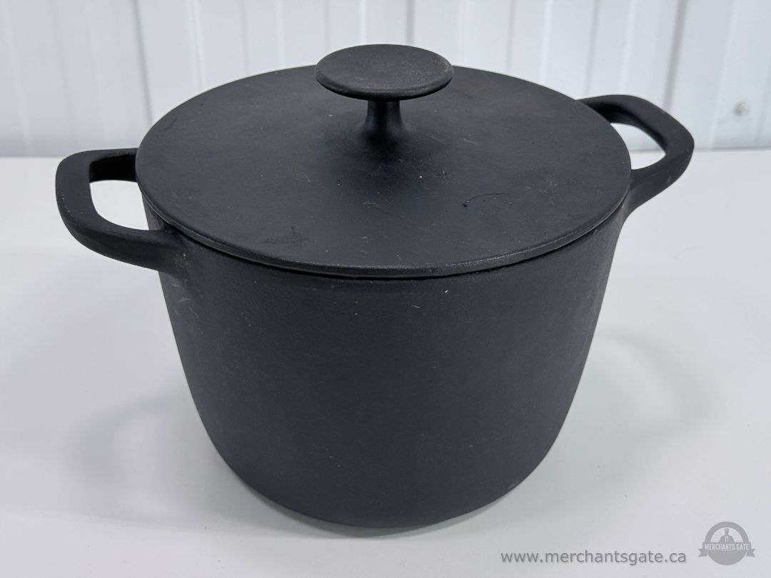 IKEA VARDAGEN Enamelled Cast Iron Dutch Oven Pot 5L Black with Lid