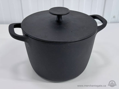 IKEA VARDAGEN Enamelled Cast Iron Dutch Oven Pot 5L Black with Lid