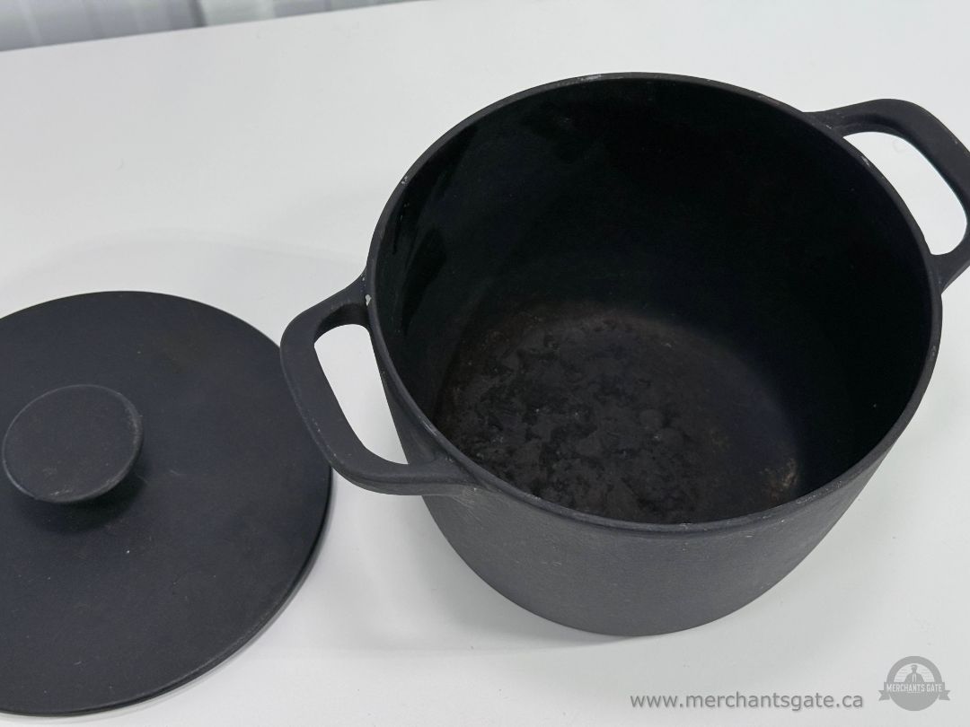 IKEA VARDAGEN Enamelled Cast Iron Dutch Oven Pot 5L Black with Lid