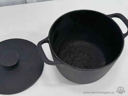 IKEA VARDAGEN Enamelled Cast Iron Dutch Oven Pot 5L Black with Lid
