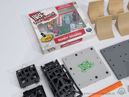 Tech Deck Fingerboard Skatepark Ramp Obstacle Lot with Bendy Boards