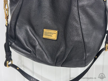 Marc by Marc Jacobs Black Pebbled Leather Satchel Shoulder Bag Crossbody Purse