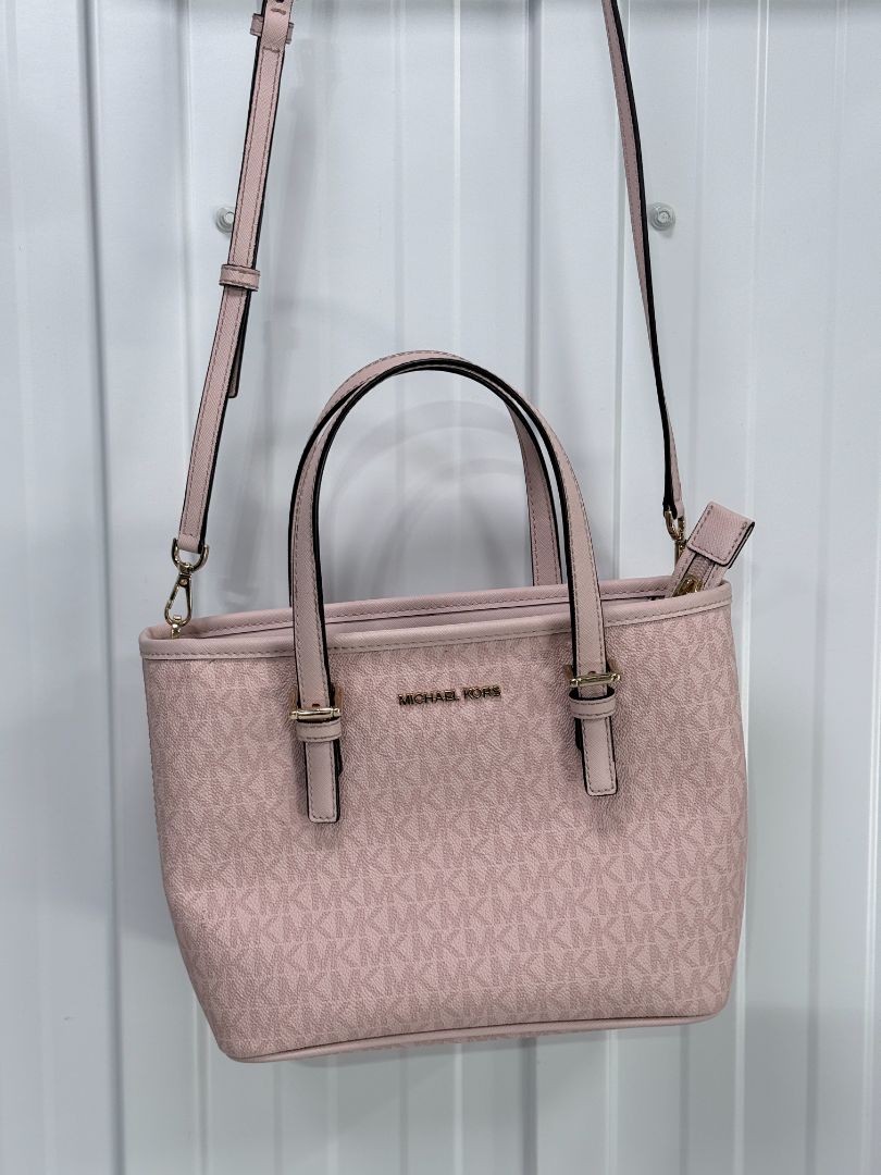 Michael Kors Pink Signature Crossbody Tote Purse Handbag
