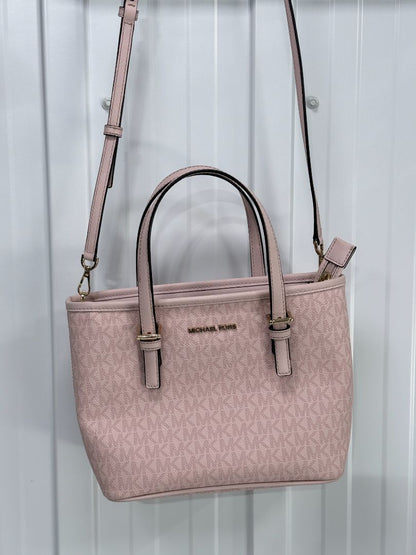 Michael Kors Pink Signature Crossbody Tote Purse Handbag