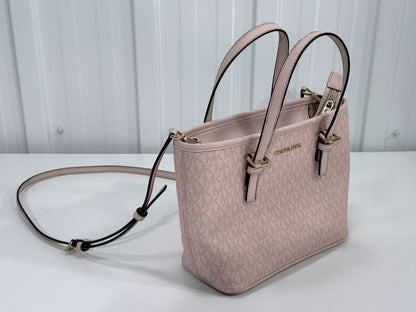 Michael Kors Pink Signature Crossbody Tote Purse Handbag