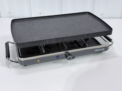 Heritage Electric Raclette Grill & Griddle - Reversible Stone Plate - Tested
