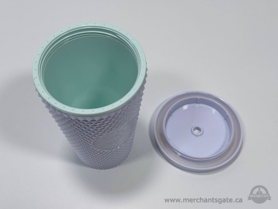 Starbucks Studded Lavender Reusable Cold Cup Tumbler with Lid 16 oz Grande