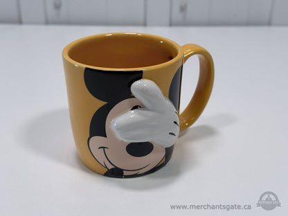 Disney Store Mickey Mouse 3D Hand Mug Coffee Cup Ceramic Collectible Official Disney