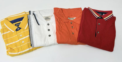 Mens Size L Ash Creek Golf Shirts Lot of 4 Short Sleeve Polos Classic Fit Cotton