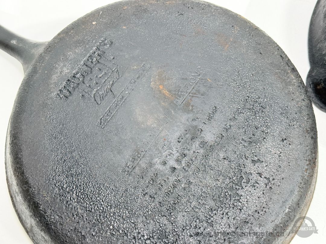 Vintage Wagner & O’Brien Chicago Cast Iron Skillet Frying Pans Set of 2